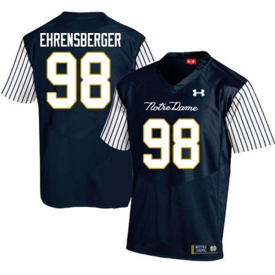 Notre Dame Fighting Irish Men's Alexander Ehrensberger #98 Navy Under Armour Alternate Authentic Stitched College NCAA Football Jersey LKY7499BI